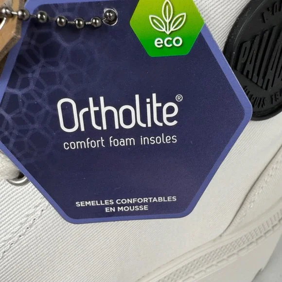 Palladium Pallabase Twill Boots Women's 10 Star White Platform Canvas Zip Up USA - Picture 2 of 11